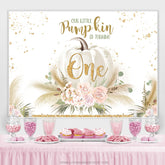 Herbst Kürbis Ist Drehen Eins Glücklich Geburtstag Hintergrund